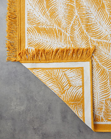 English Home Leaves Dokuma Kilim Hardal