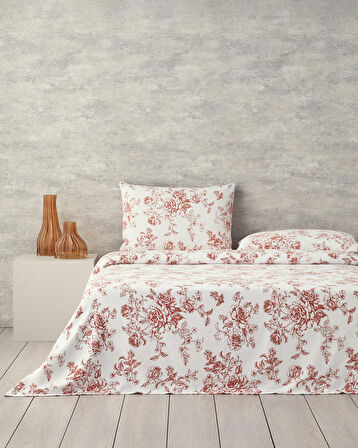 English Home Rosey Violen Tek Kişilik Pike Takımı Turuncu
