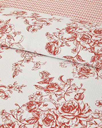 English Home Rosey Violen Tek Kişilik Pike Takımı Turuncu