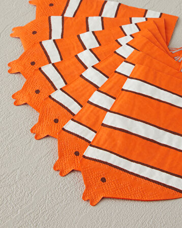 Fish 20'li Kağıt Peçete 31x18 cm Turuncu