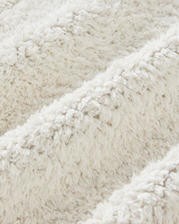 English Home Falbelo Pamuklu Yuvarlak Banyo Paspası Ekru