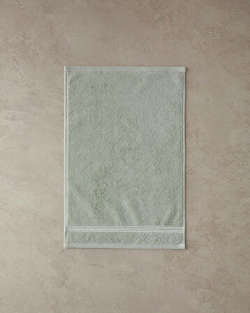 English Home Shiny Stripe Pamuklu Yüz Havlusu Seti Su Yeşili