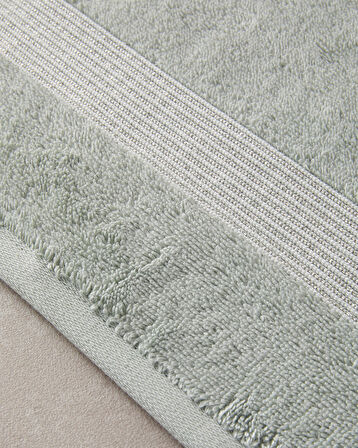English Home Shiny Stripe Pamuklu Yüz Havlusu Seti Su Yeşili