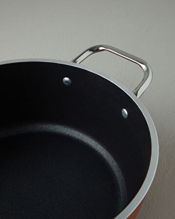 Verona Döküm Derin Tencere 20 cm Turuncu