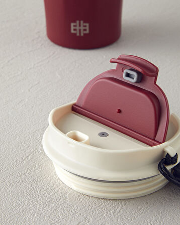English Home Fiera Paslanmaz Çelik Termos 360 ml Bordo