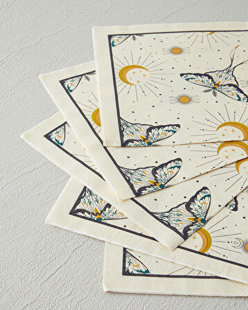 Talisman Butterfly 20'li Kağıt Peçete  Siyah