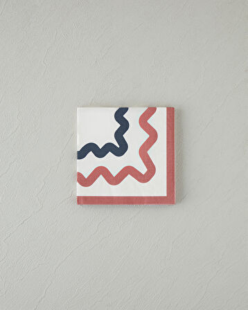 Retro Shapes 20'li Kağıt Peçete 33x33 cm Pembe