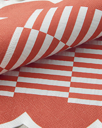 Retro Line 20'li Kağıt Peçete 33x33 cm Terracotta