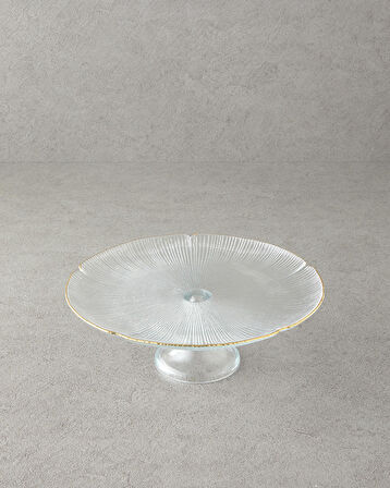 English Home Siana Cam Kek Standı 28 cm Gold