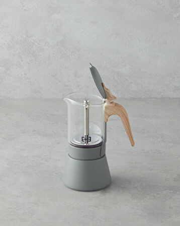 English Home Corazon Paslanmaz Çelik 4 Cup Moka Pot 160 ml Yeşil