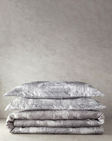 English Home Royal Elegance Jakarlı Çift Kişilik Yatak Örtüsü Takımı 240X260 cm Antrasit