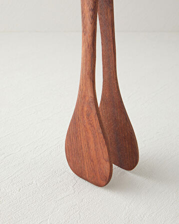 Wooden Iroco Maşa Servis Gereci 29,5 cm Kahve