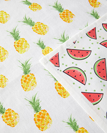 English Home Fruits Pamuk 2'li Kurulama Bezi 30x50 cm Kırmızı-Turuncu