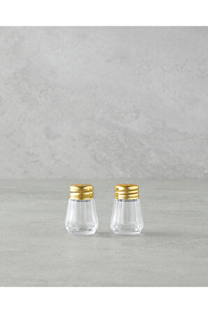Lilla Cam 2'li Tuzluk - Biberlik 4x4 cm Gold