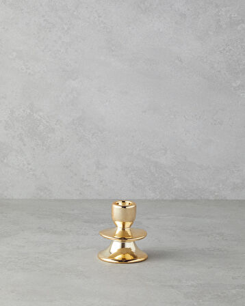 English Home Pera Şamdan 7x7x8 cm Gold