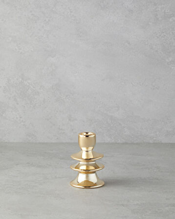 English Home Pera Şamdan 7x7x10 cm Gold