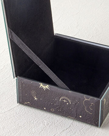English Home Adrea Dekoratif Kutu 12x12x5,3 cm Siyah