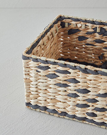 Liena Sepet 30x20x14 cm Natural-Siyah