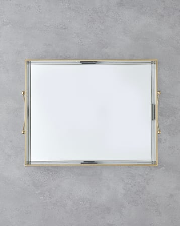 English Home Marsilya Dekoratif Tepsi 43.3x33x5cm Gold