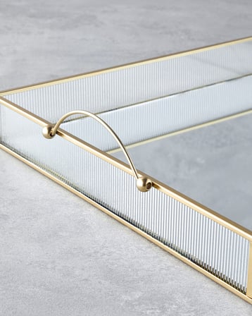 English Home Marsilya Dekoratif Tepsi 43.3x33x5cm Gold