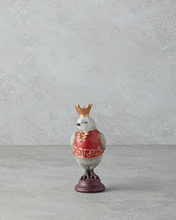Owl Yılbaşı Biblo 9x6x14 cm Kırmızı