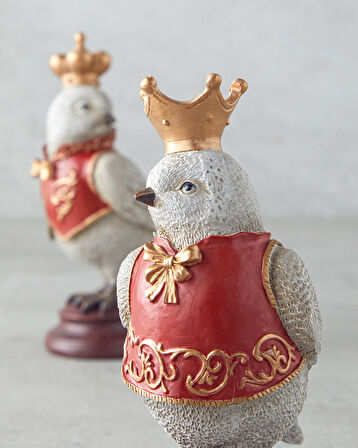 Owl Yılbaşı Biblo 9x6x14 cm Kırmızı