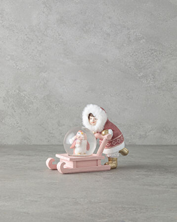 Snow Ball Kar Küresi 11,5x18x15 cm Pembe