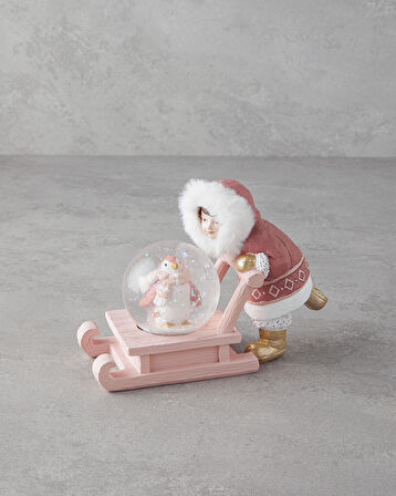 Snow Ball Kar Küresi 11,5x18x15 cm Pembe