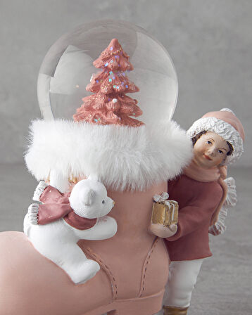 Snow Ball Kar Küresi 7,5x16x15,5 cm Pembe