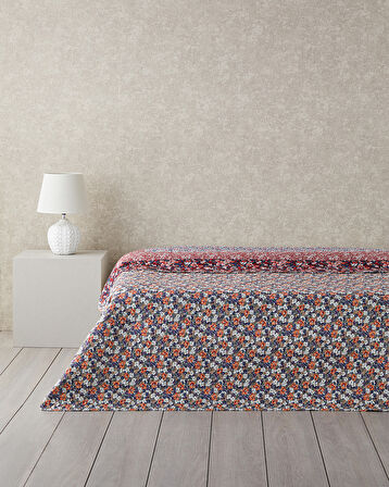 English Home Fanciful Patchwork King Size Çok Amaçlı Örtü Bordo