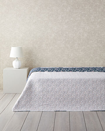 English Home Vintage Lace Patchwork Tek Kişilik Çok Amaçlı Örtü Siyah