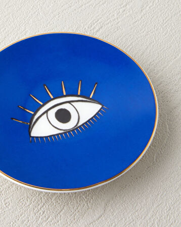 Talisman Eye Bone China Çerezlik 10 cm Lacivert