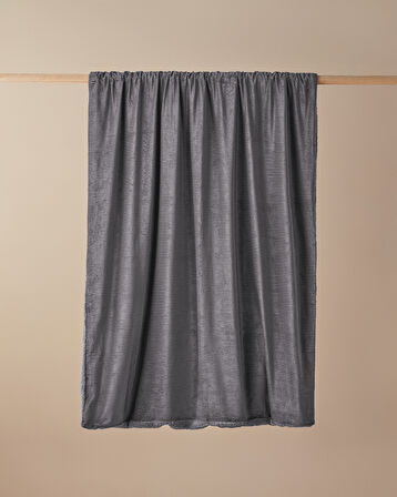 English Home Corduroy Sherpa Kadife Tv Battaniye 120x160 cm Gri