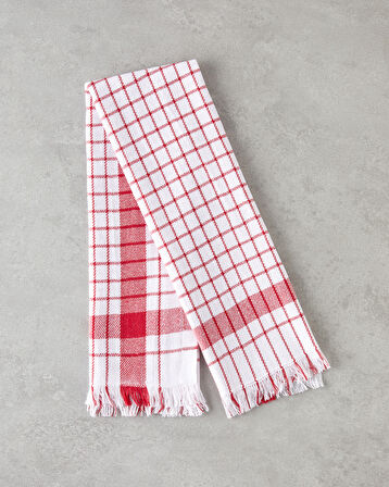 Evelyn Pamuk Polyester Kurulama Bezi 40x60 cm Kırmızı