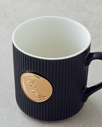 Goldie Moon New Bone China Yılbaşı Kupa 370 ml Siyah-Gold