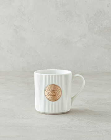 Goldie Eye New Bone China Yılbaşı Kupa 370 ml Beyaz-Gold