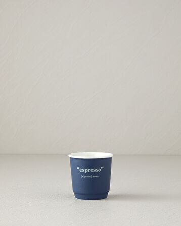 English Home Phoebe New Bone China 2 Parça 2 Kişilik Espresso Fincan 90 ml Lacivert - Krem