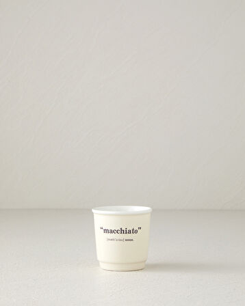 English Home Phoebe New Bone China 2 Parça 2 Kişilik Espresso Fincan 90 ml Lacivert - Krem