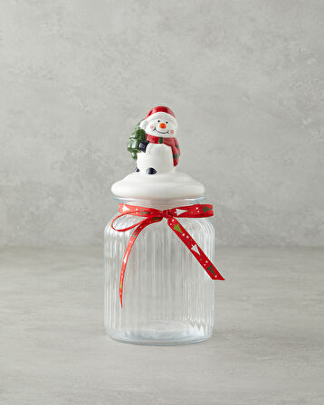 English Home Ginger Glow Cam Kavanoz 950 ml Beyaz - Kırmızı