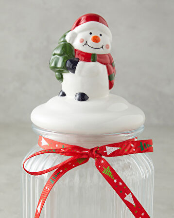 English Home Ginger Glow Cam Kavanoz 950 ml Beyaz - Kırmızı