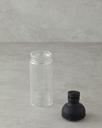 English Home Boty Borosilikat Detoks Şişe 450 ml Siyah