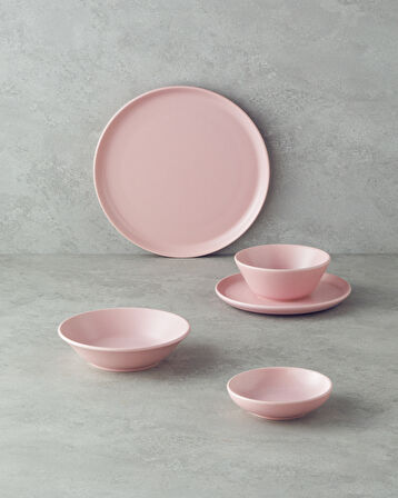 Mile Seramik Pasta Tabağı 20 cm Pembe