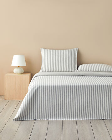 English Home Pure Waffle İpliği Boyalı King Size Nevresim Takımı 240x220 cm Gri
