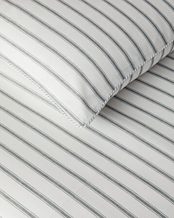 English Home Pure Stripe İpliği Boyalı Tek Kişilik Nevresim Takımı 160x220 cm Yeşil