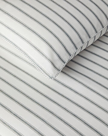 English Home Pure Stripe İpliği Boyalı Çift Kişilik Nevresim Takımı 200x220 cm Yeşil