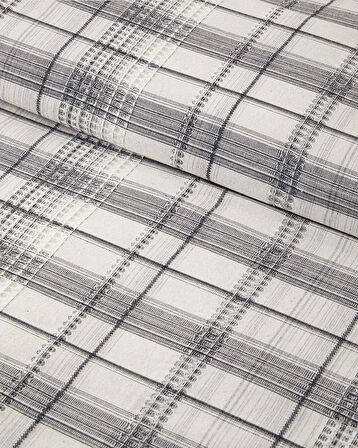 English Home Waffle Check İpliği Boyalı Tek Kişilik Nevresim Takımı 160x220 cm Gri