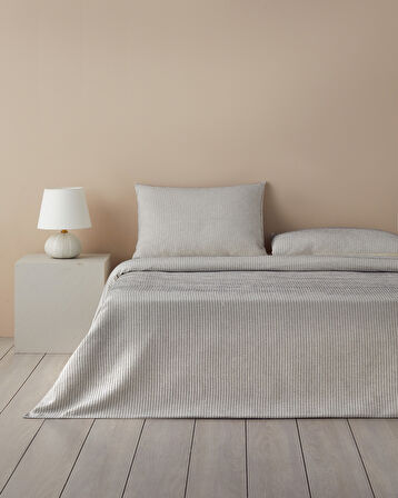 English Home Dotted Waffle İpliği Boyalı Çift Kişilik Nevresim Takımı 200x220 cm Siyah