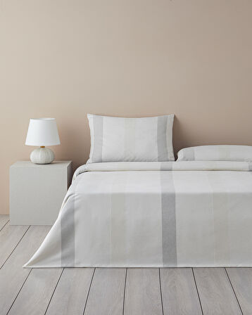 English Home Bold Braid İpliği Boyalı Çift Kişilik Nevresim Takımı 200x220 cm Gri