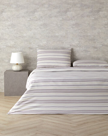 English Home Contempo Kolay Ütülenir Tek Kişilik Nevresim Takımı 160x220 cm Mürdüm