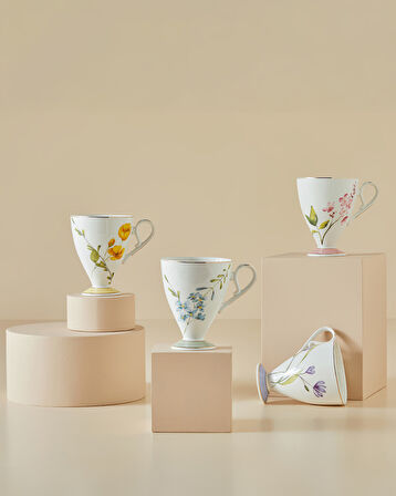 Valentina New Bone China Kupa 300 ml Lila